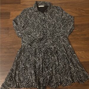 NWOT Zara Black and White Polka Dot Dress